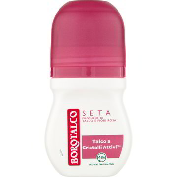 Borotalco Deodorante Roll-On Seta Profumo Di Talco E Fiori Di Rosa 50 Ml