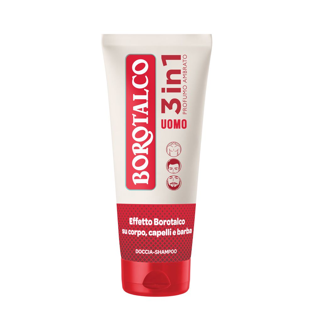 Docciashampoo Uomo 3in1 profumo Borotalco 200 ml