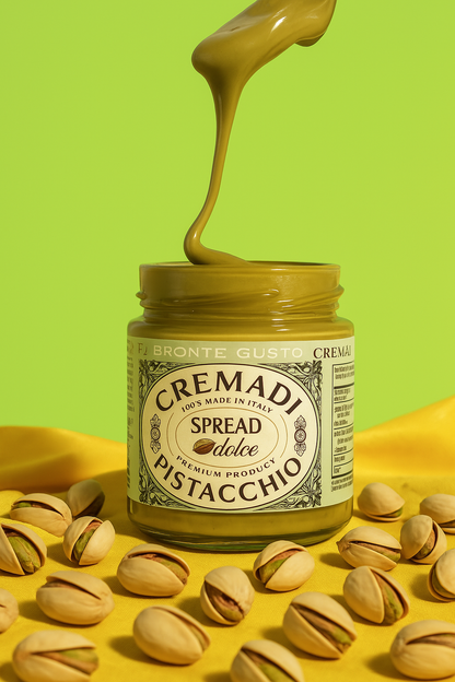 Crema di Pistacchio Spread Bronte Gusto – L’Autentico Oro Verde Italiano (41.5% Pistacchi)
