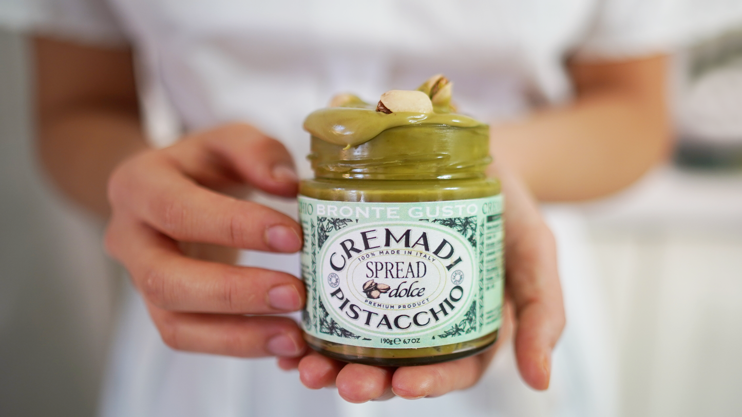 Crema di Pistacchio Spread Bronte Gusto – L’Autentico Oro Verde Italiano (41.5% Pistacchi)