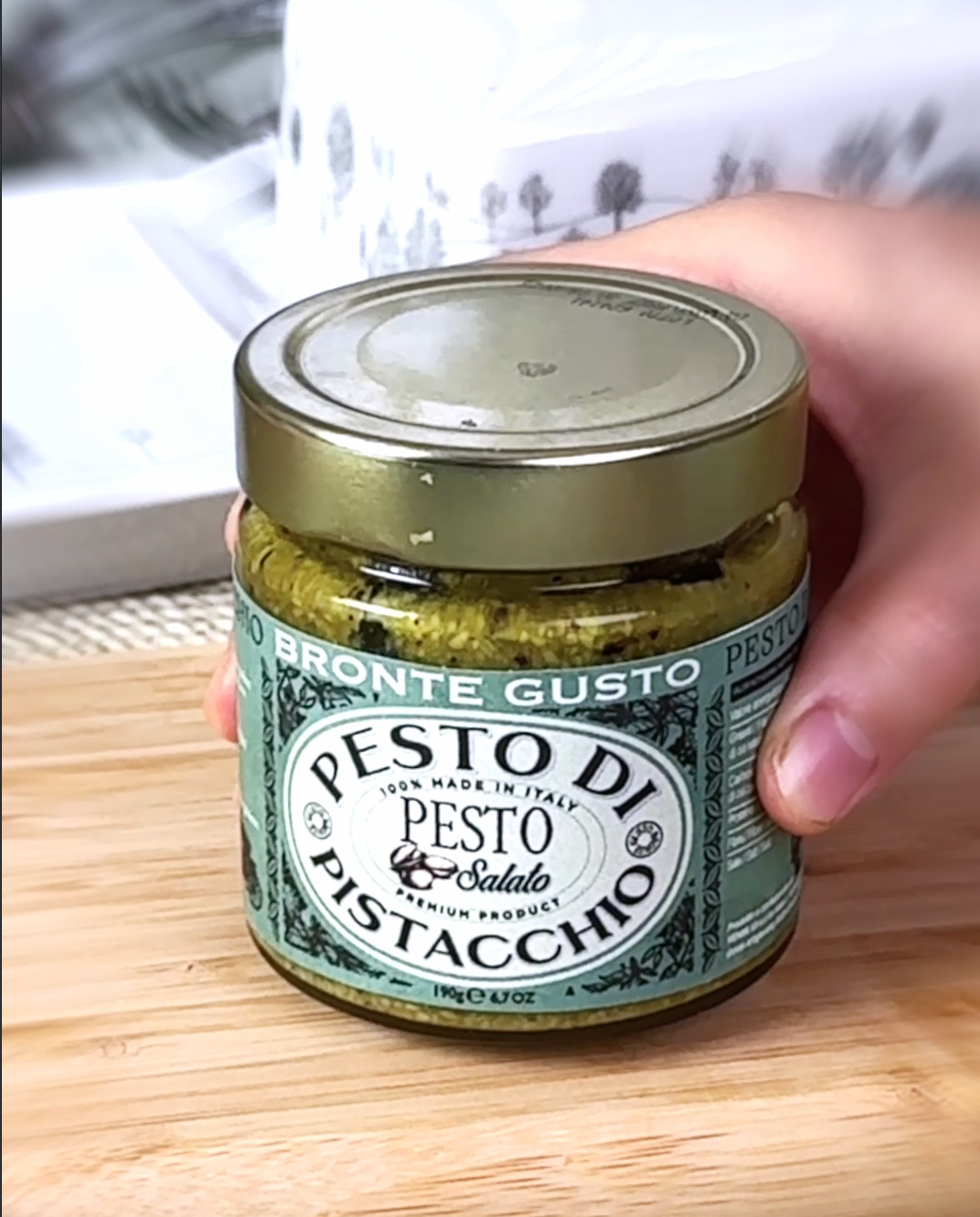 Pesto di Pistacchio Bronte Gusto – L'Autentico Verde Salato di Sicilia (55% Pistacchi)