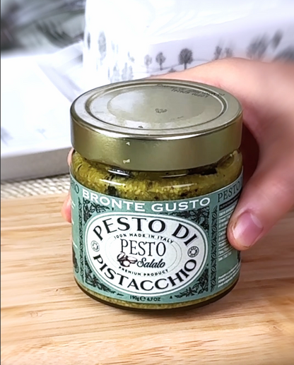 Pesto di Pistacchio Bronte Gusto – L'Autentico Verde Salato di Sicilia (55% Pistacchi)