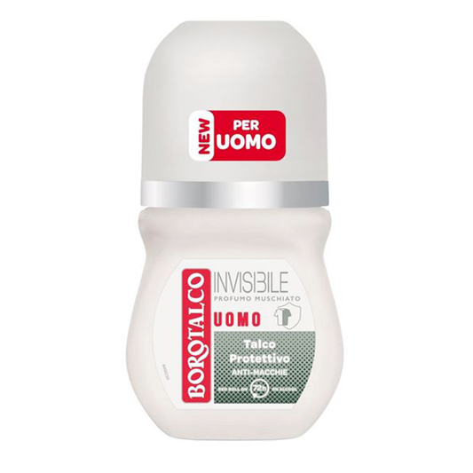 Borotalco Deodorante Uomo Roll-On Invisible Profumo Muschiato 50 Ml