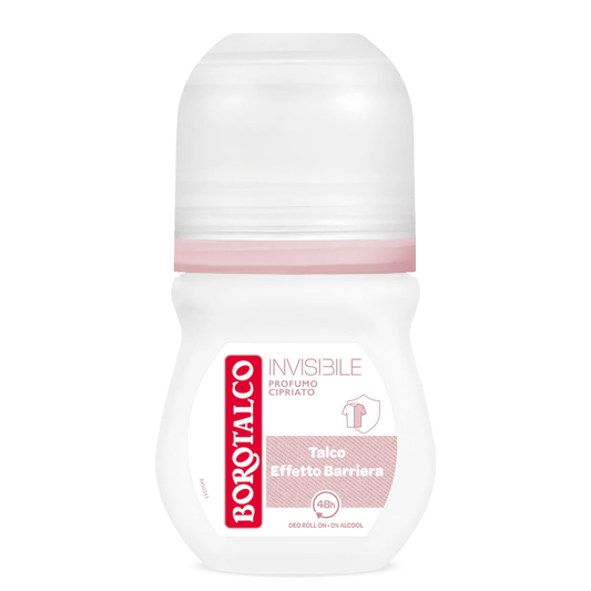Borotalco Deodorante Roll-On Invisible Profumo Cipriato 50 Ml