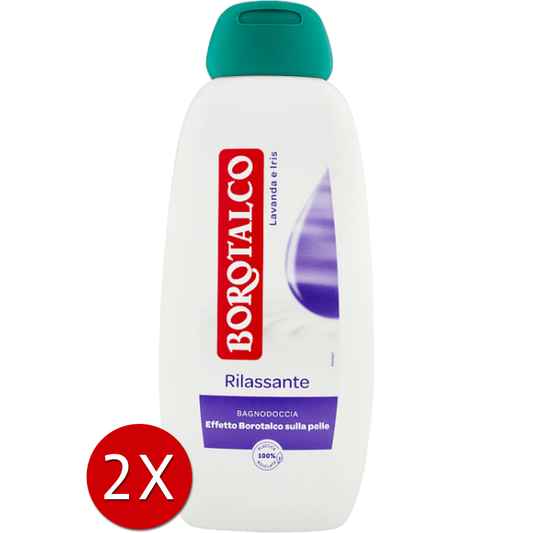 Borotalco Bagnodoccia Rilassante Lavanda e Iris 2 Flaconi da 600 ml