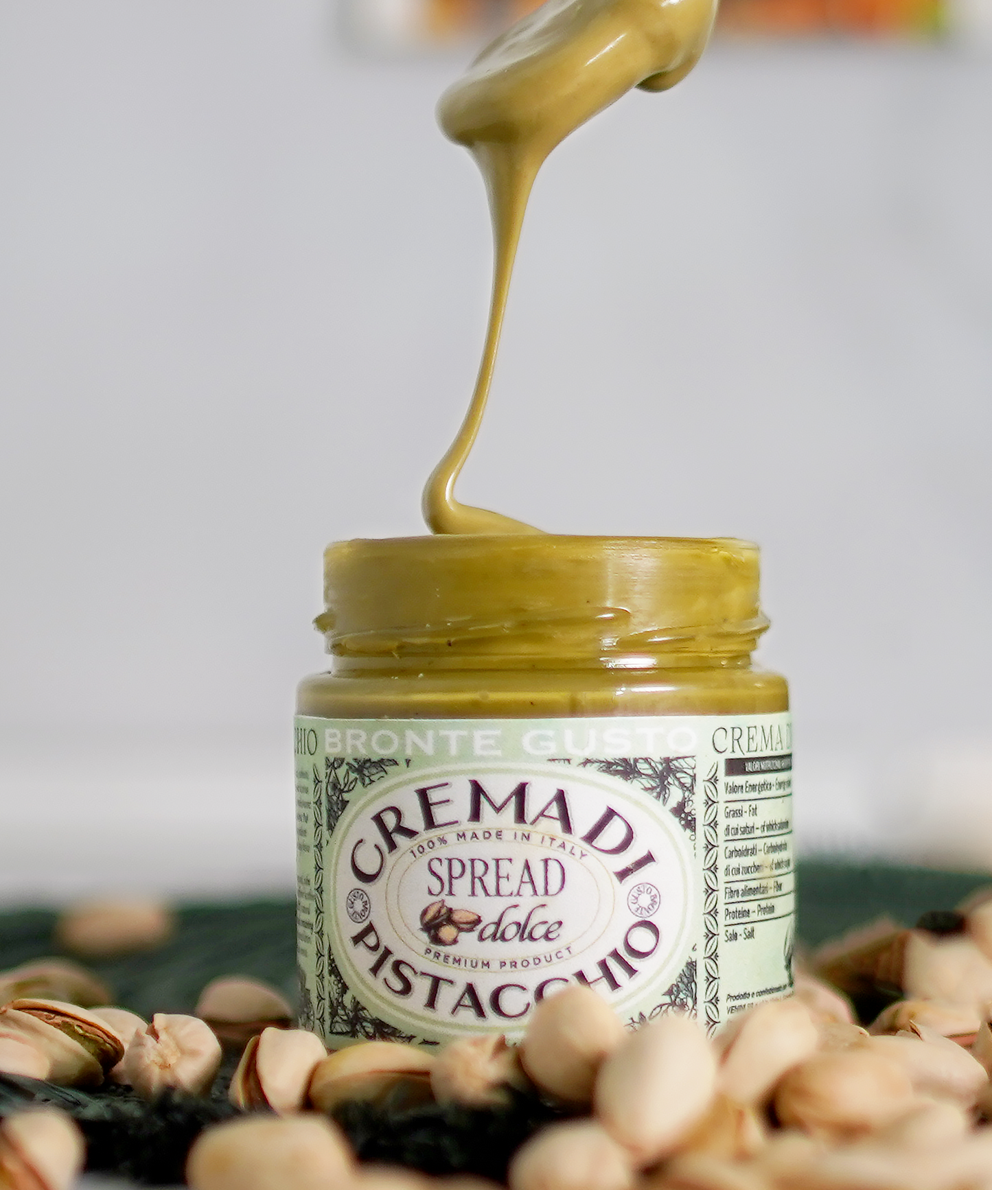 Crema di Pistacchio Spread Bronte Gusto – L’Autentico Oro Verde Italiano (41.5% Pistacchi)